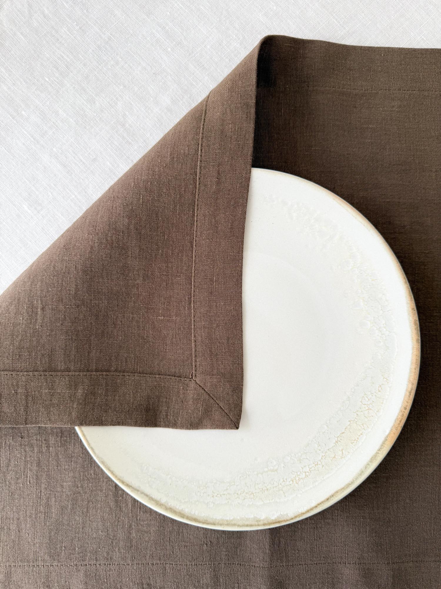 Set de table en lin marron