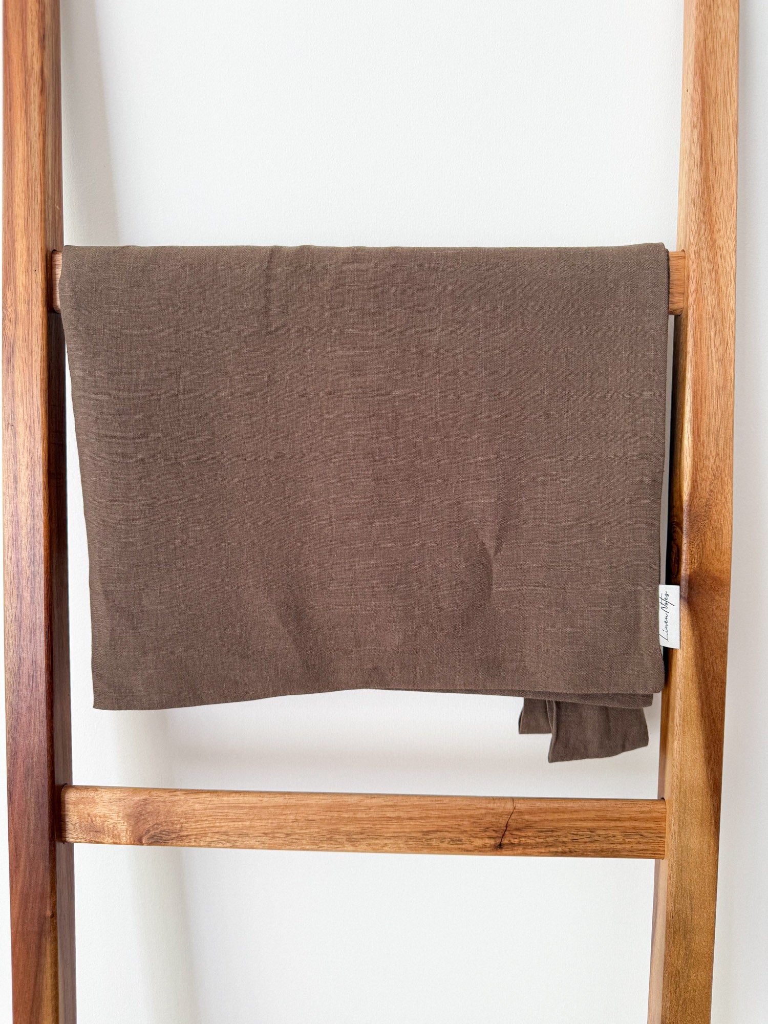 Sac à linge à suspendre en lin - Marron