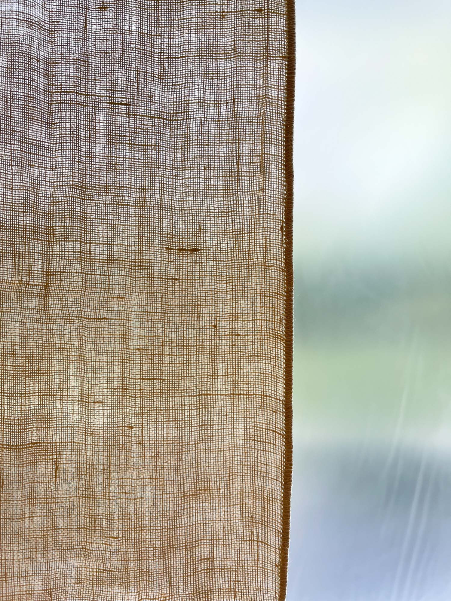 Rideau en gaze de lin lavé - Chameau Clair, 1 pièce