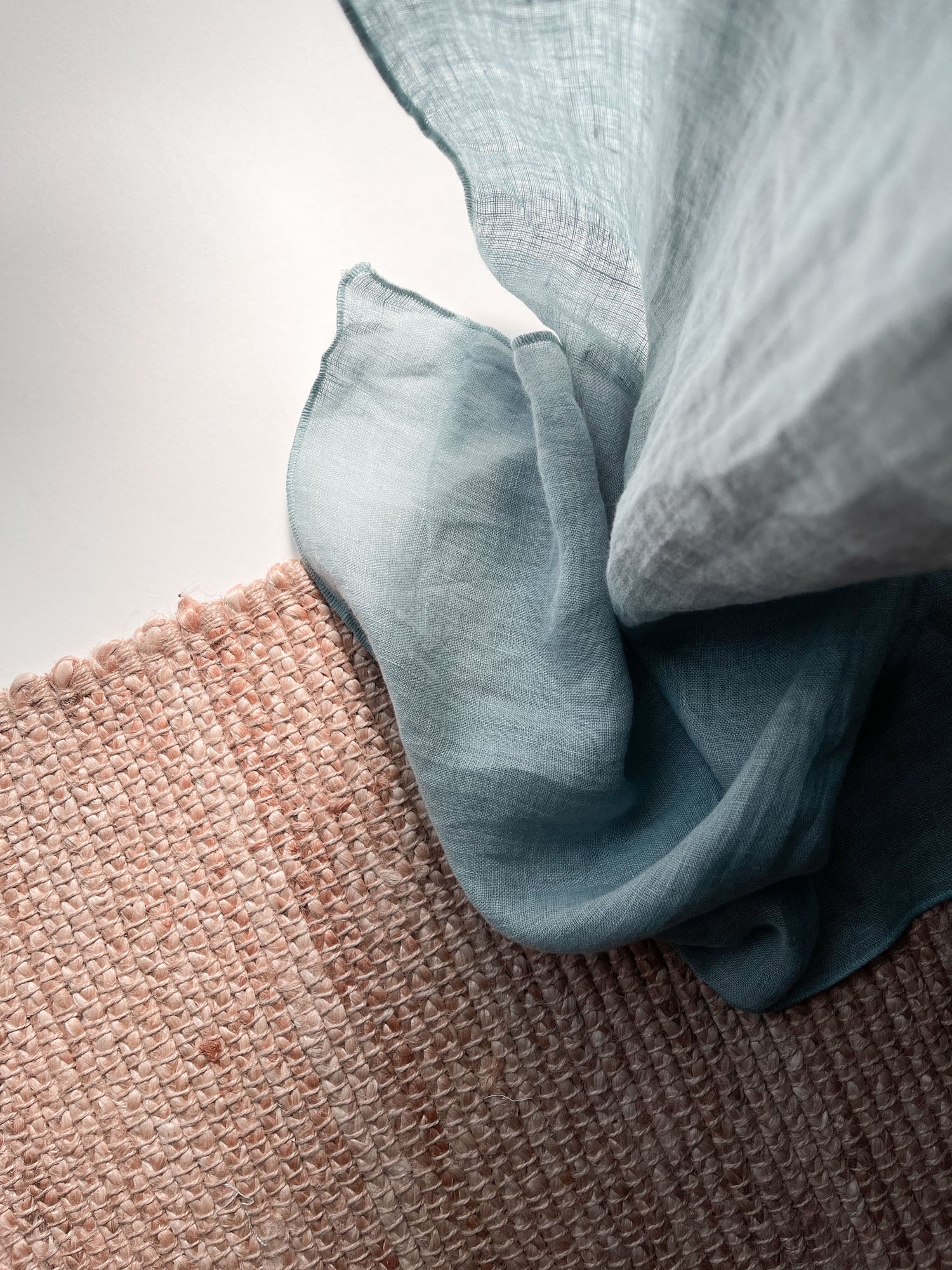 Rideau en gaze de lin lavé - Bleu Acier, 1 pièce