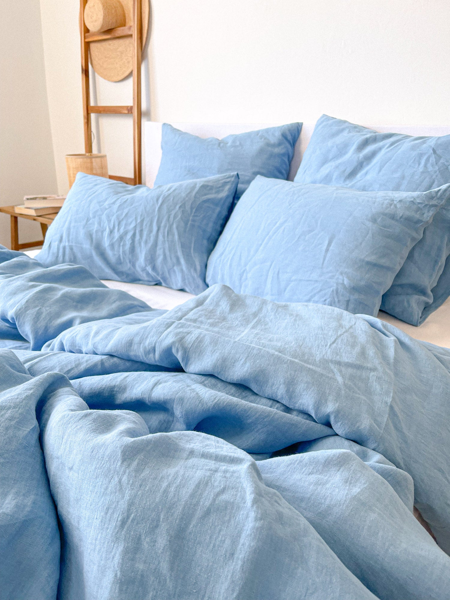Parure de lit en lin - bleu clair - Linen Notes