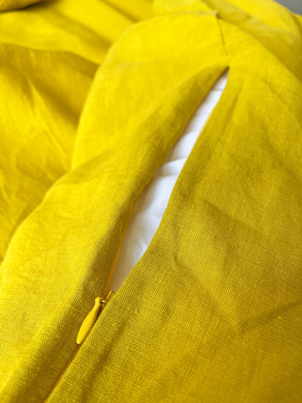 Parure de lit en lin - jaune chartreuse - Linen Notes