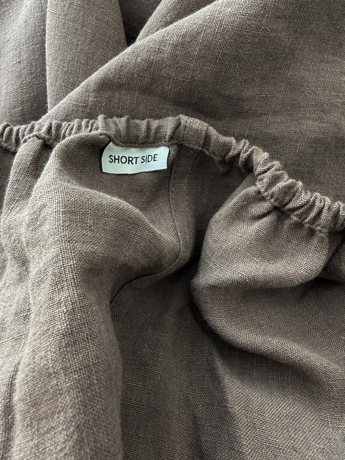 Drap housse en lin - Marron